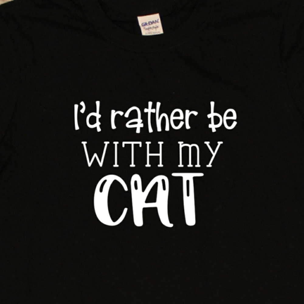 I'd Rather Be With My Cat - unisex t-shirt